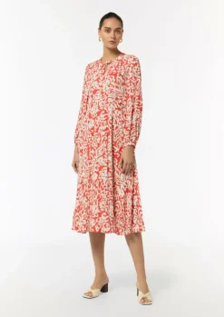 Midikleid mit Crêpestruktur