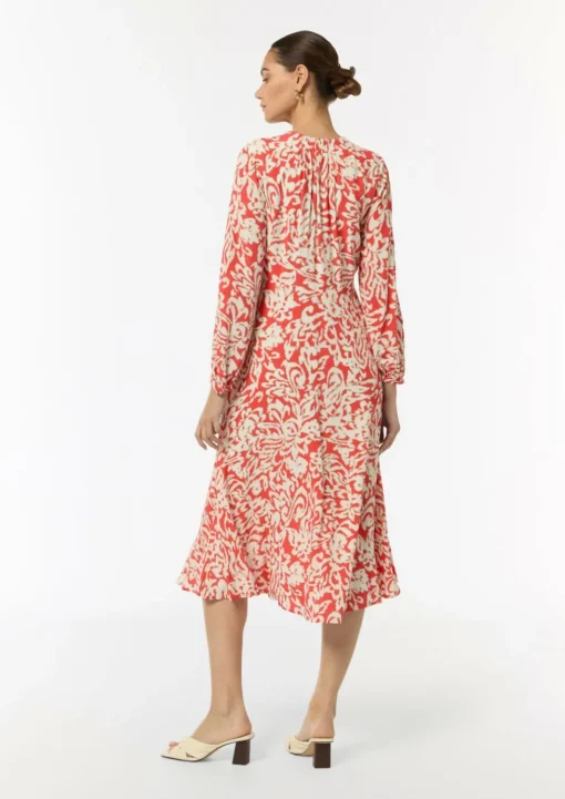 Midikleid mit Crêpestruktur
