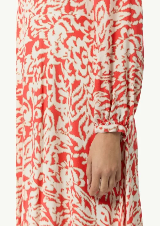 Midikleid mit Crêpestruktur