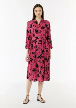 Midi-Kleid mit Hemdkragen