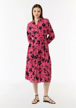 Midi-Kleid mit Hemdkragen