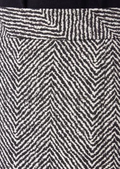 Midirock aus Jacquard mit Schlitz