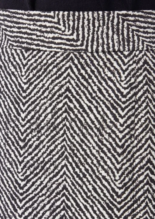 Midirock aus Jacquard mit Schlitz