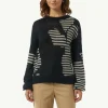 Modischer Strickpullover mit Musterung
