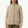 Oversize-Blouson aus Teddy-Plüsch
