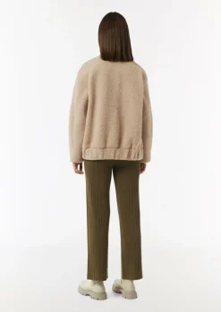 Oversize-Blouson aus Teddy-Plüsch