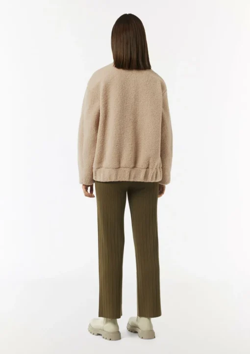 Oversize-Blouson aus Teddy-Plüsch