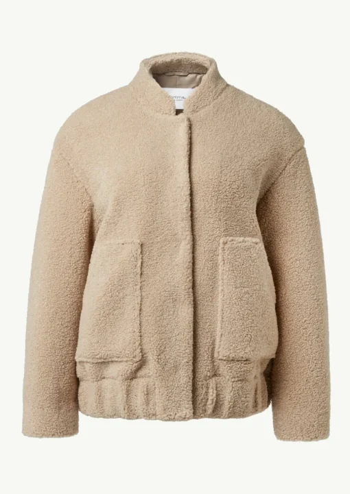 Oversize-Blouson aus Teddy-Plüsch