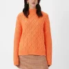 Oversized Grobstrickpullover aus Baumwollmix