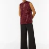 Pailletten-Top mit Cut-out