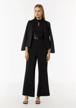 Paillettentop mit Cut-out