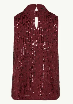Pailletten-Top mit Cut-out