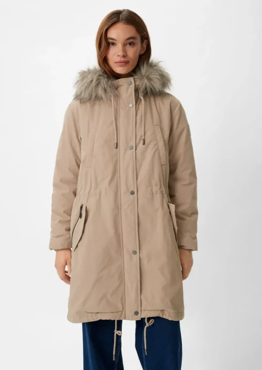 Parka mit abnehmbarem Kunstfell