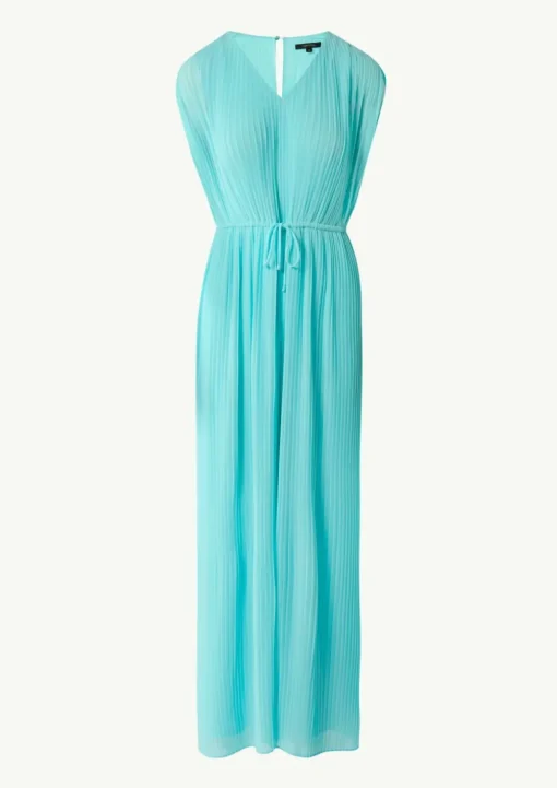 Plissee-Jumpsuit mit V-Ausschnitt