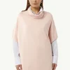 Poncho aus Viskosemix mit Rollkragen