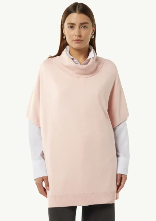 Poncho aus Viskosemix mit Rollkragen
