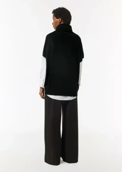 Poncho aus Viskosemix mit Rollkragen