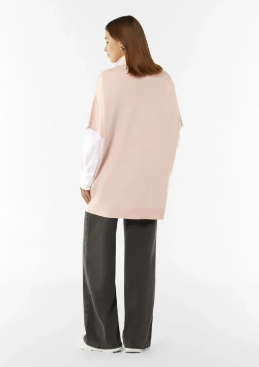 Poncho aus Viskosemix mit Rollkragen