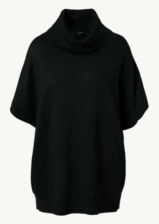 Poncho aus Viskosemix mit Rollkragen