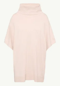 Poncho aus Viskosemix mit Rollkragen