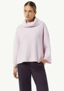 Poncho mit weitem Rollkragen
