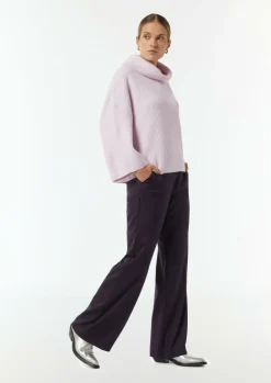 Poncho mit weitem Rollkragen