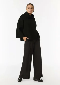 Poncho mit weitem Rollkragen