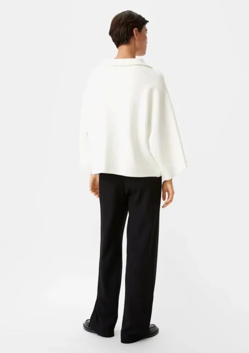 Poncho-Pullover mit Stehkragen