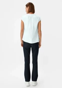 Popeline-Bluse aus Baumwollmix