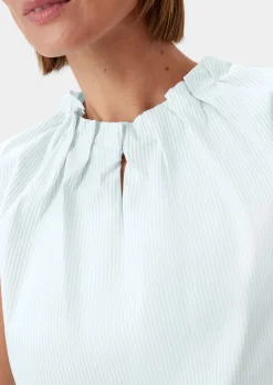 Popeline-Bluse aus Baumwollmix