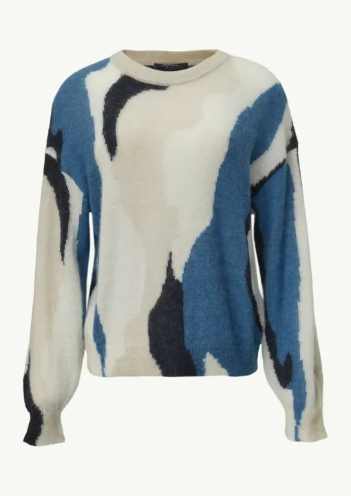 Pullover mit Intarsie aus Alpakamix