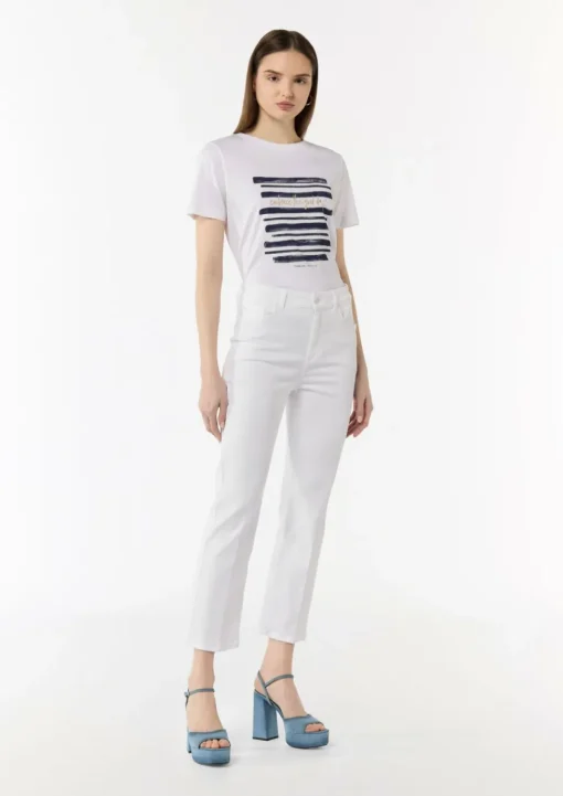 Regular Fit: Cropped Jeans mit Flared Leg