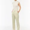 Regular: Satinhose mit geradem Bein