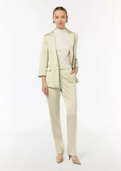 Regular: Satinhose mit geradem Bein