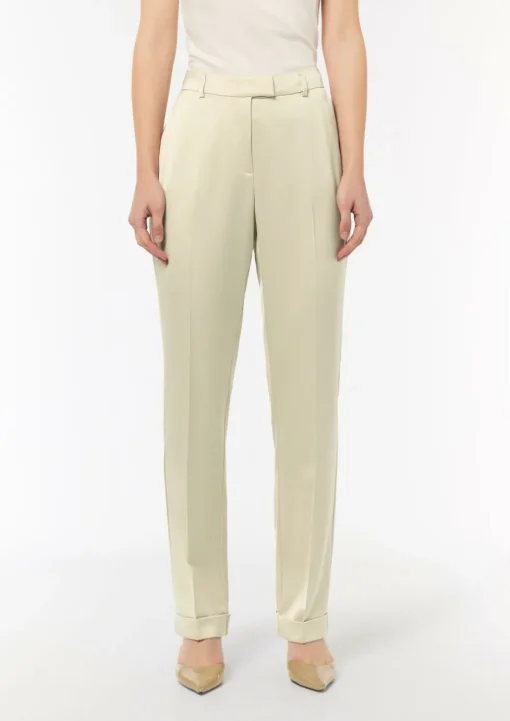 Regular: Satinhose mit geradem Bein
