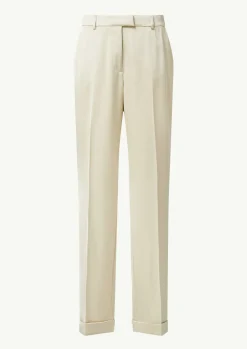 Regular: Satinhose mit geradem Bein