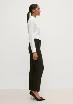 Regular: Stoffhose mit Fischgrat-Muster