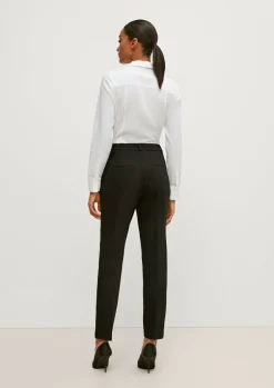 Regular: Stoffhose mit Fischgrat-Muster