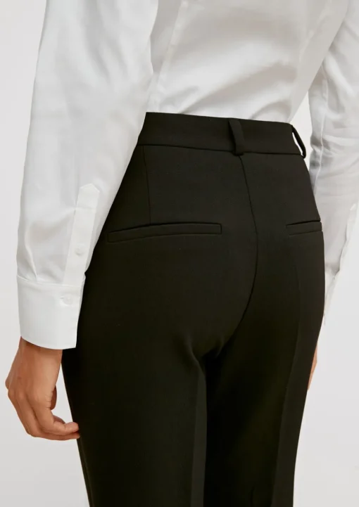 Regular: Stoffhose mit Fischgrat-Muster