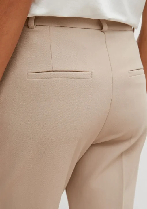 Regular: Stoffhose mit Fischgrat-Muster