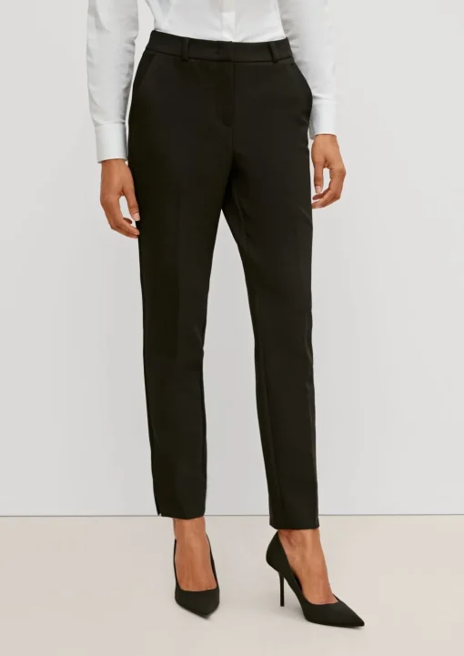 Regular: Stoffhose mit Fischgrat-Muster