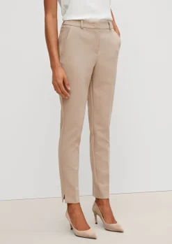 Regular: Stoffhose mit Fischgrat-Muster