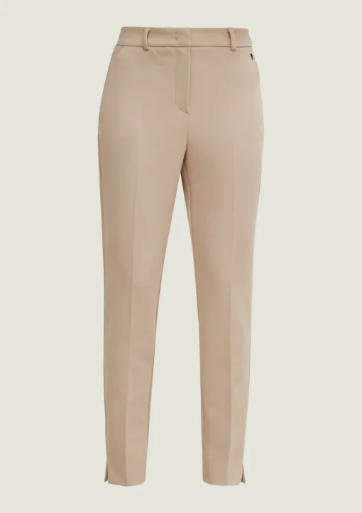 Regular: Stoffhose mit Fischgrat-Muster