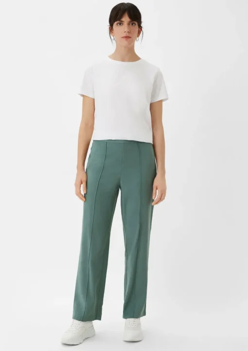 Regular: Twill-Hose mit Reißverschluss