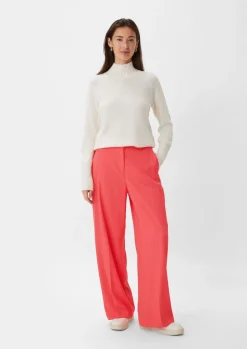 Regular: Twillhose mit Wide Leg
