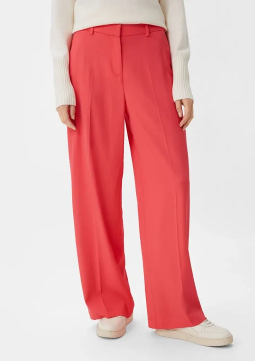 Regular: Twillhose mit Wide Leg