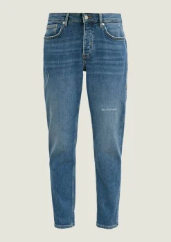 Relaxed: Boyfriend-Jeans mit Destroyes