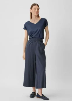 Relaxed: Culotte aus Leinenmix