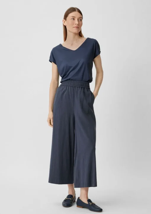 Relaxed: Culotte aus Leinenmix