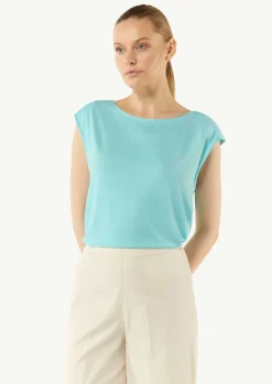 Relaxed-Fit-Shirt mit überschnittenen Schultern und Raffung